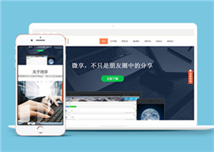 响应式微享服务平台网站模板下载