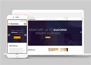 宽屏简约响应式商务科技企业官网网站模板