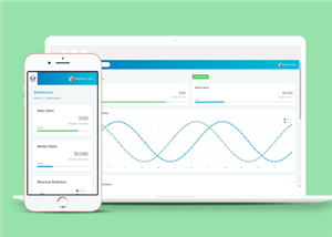 Bootstrap4制作销售统计后台管理系统模板