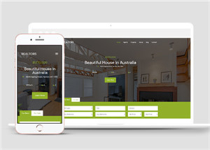 精简大气房地产代理商引导一站式网站模板