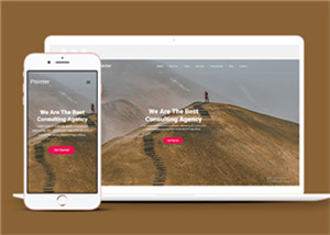 最佳自适应网络咨询机构图文布局网站模板