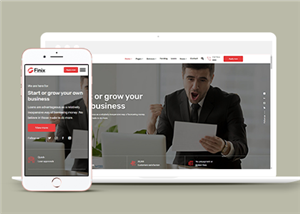 宽屏大方融资贷款公司银行机构网站模板