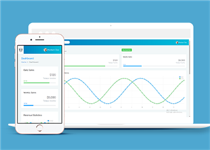 响应式销售统计后台管理系统网站静态模板