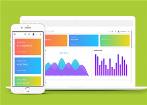 渐变紫色响应式Admin后台网站模板