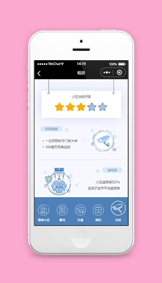 深圳租房小程序治安评级页面模板下载