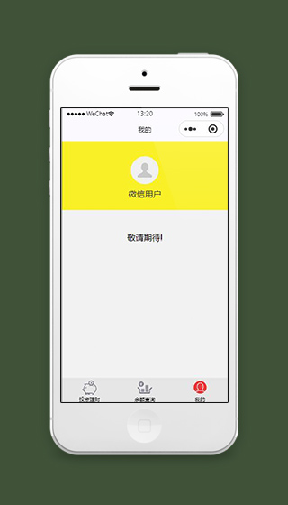投资微信小程序个人中心页面模板下载