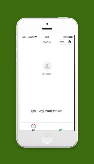 看图微信小程序欢迎使用页面模板下载
