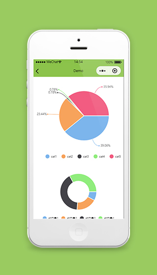 图表扇形图小程序模板源码下载