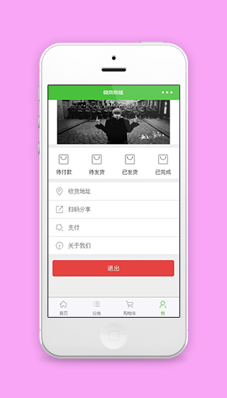 微商商城个人信息支付订单查询页程序源码