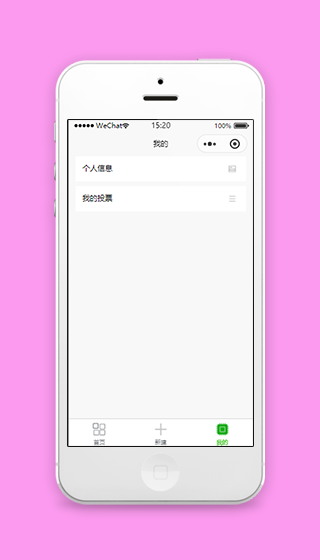 信息查询投票情况记录个人中心页程序源码
